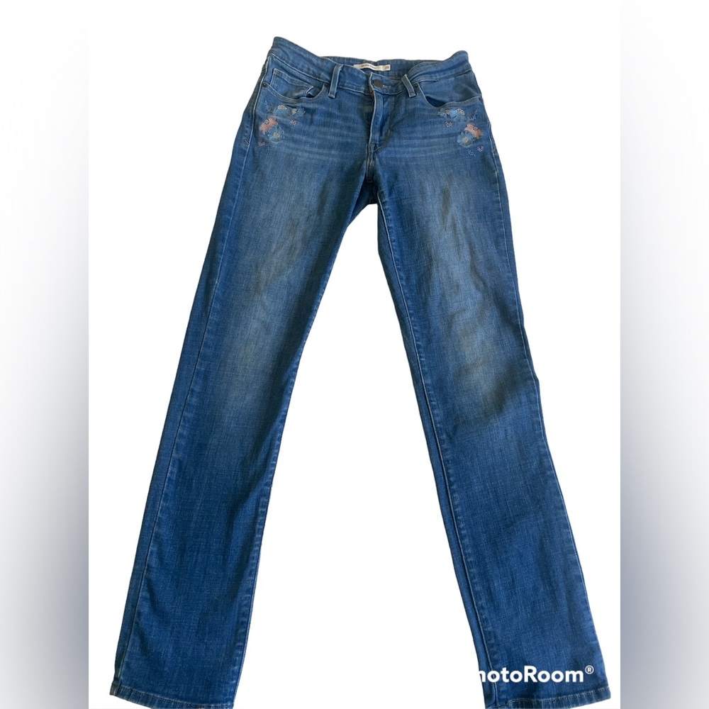 Levi’s embroidered Mid Rise Skinny size 28